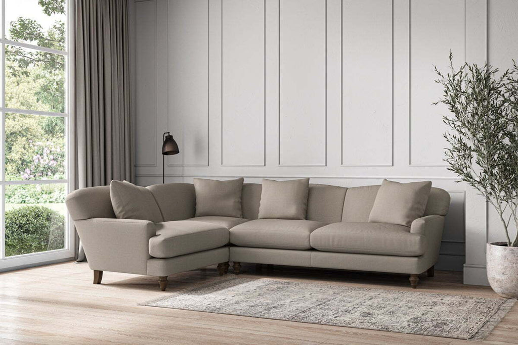 Deni Large Left Hand Corner Sofa - Recycled Cotton Flax