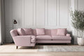 Deni Large Left Hand Corner Sofa - Recycled Cotton Lavender