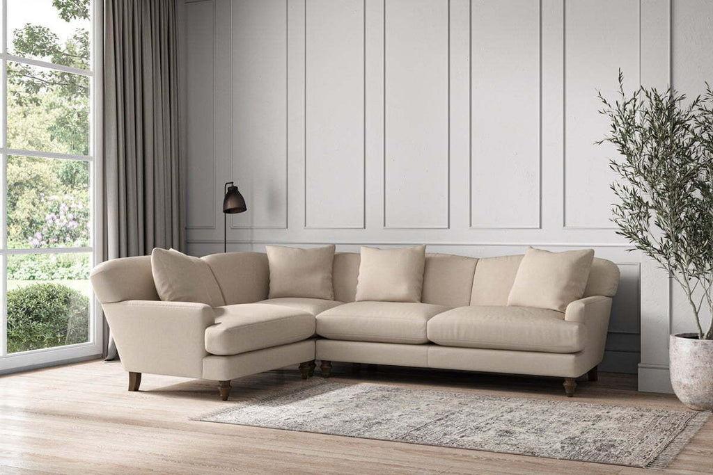 Deni Large Left Hand Corner Sofa - Recycled Cotton Natural