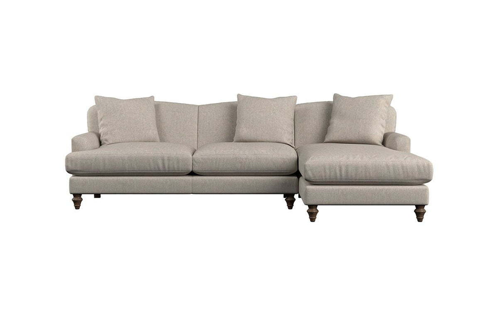 Deni Large Right Hand Chaise Sofa - Brera Linen Chestnut