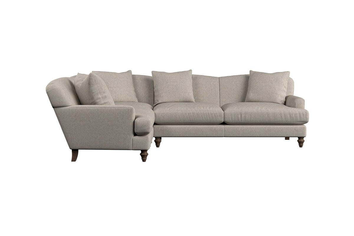 Deni Large Right Hand Corner Sofa - Brera Linen Chestnut