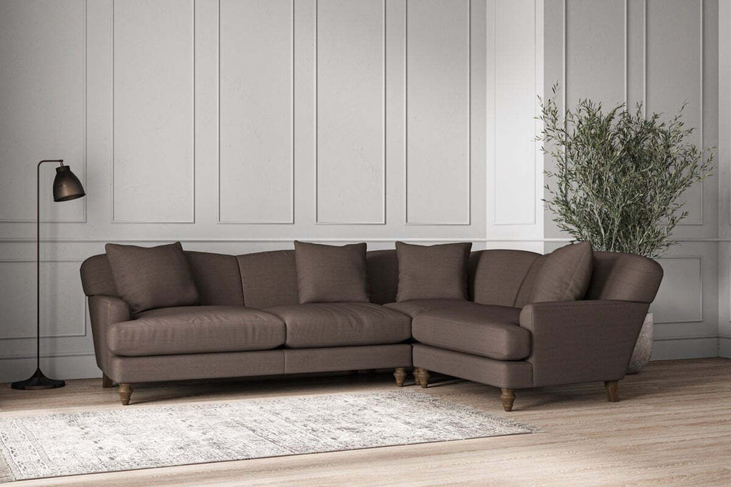 Deni Large Right Hand Corner Sofa - Recycled Cotton Mocha