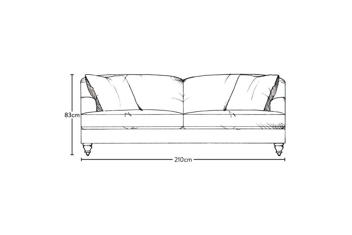 Deni Large Sofa - Recycled Cotton Mocha