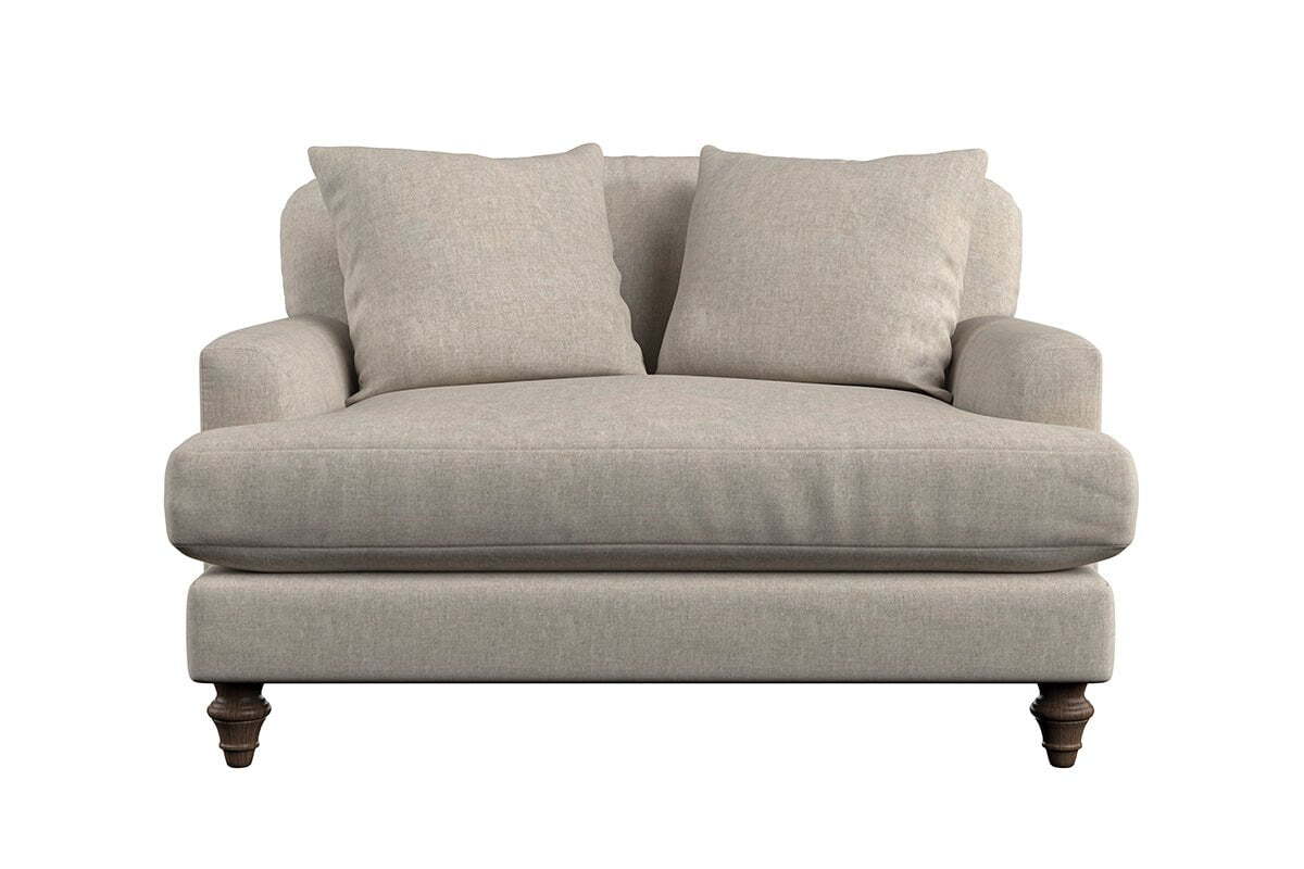 Deni Love Seat - Brera Linen Espresso