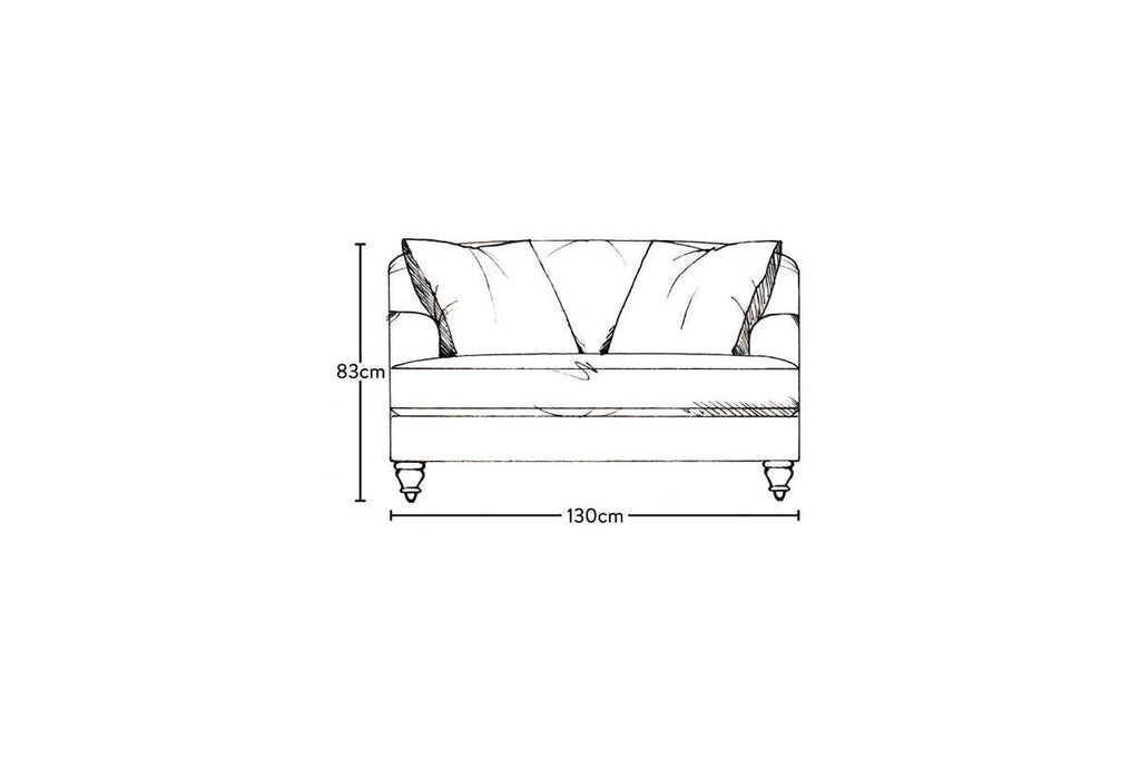 Deni Love Seat - Brera Linen Pebble