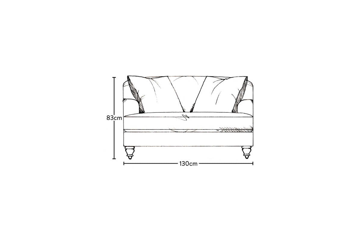 Deni Love Seat - Brera Linen Pebble