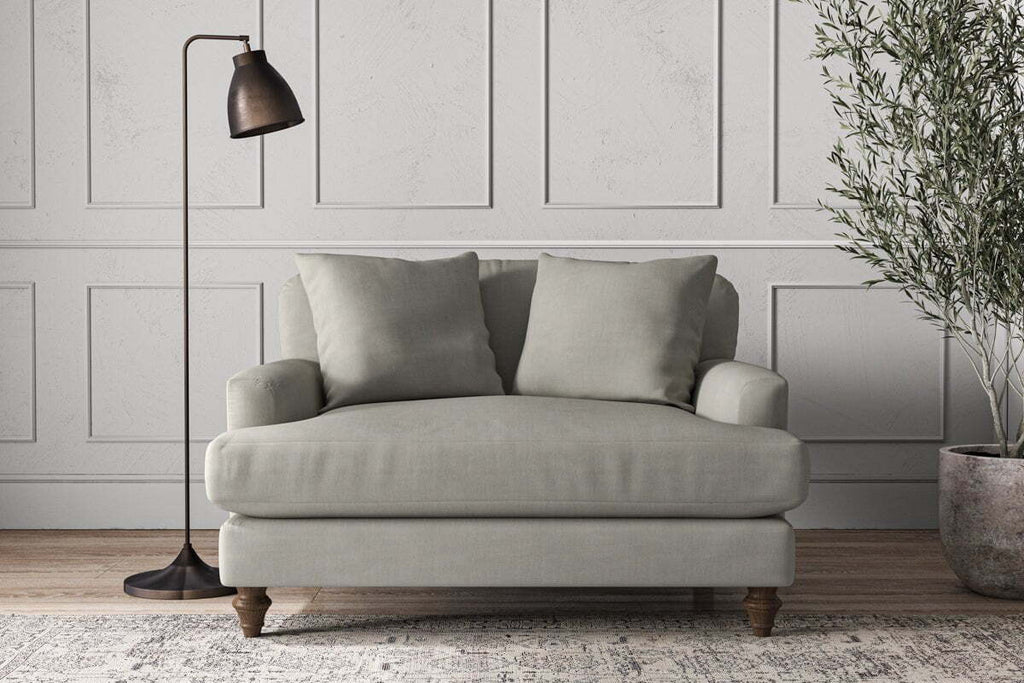 Deni Love Seat - Brera Linen Smoke