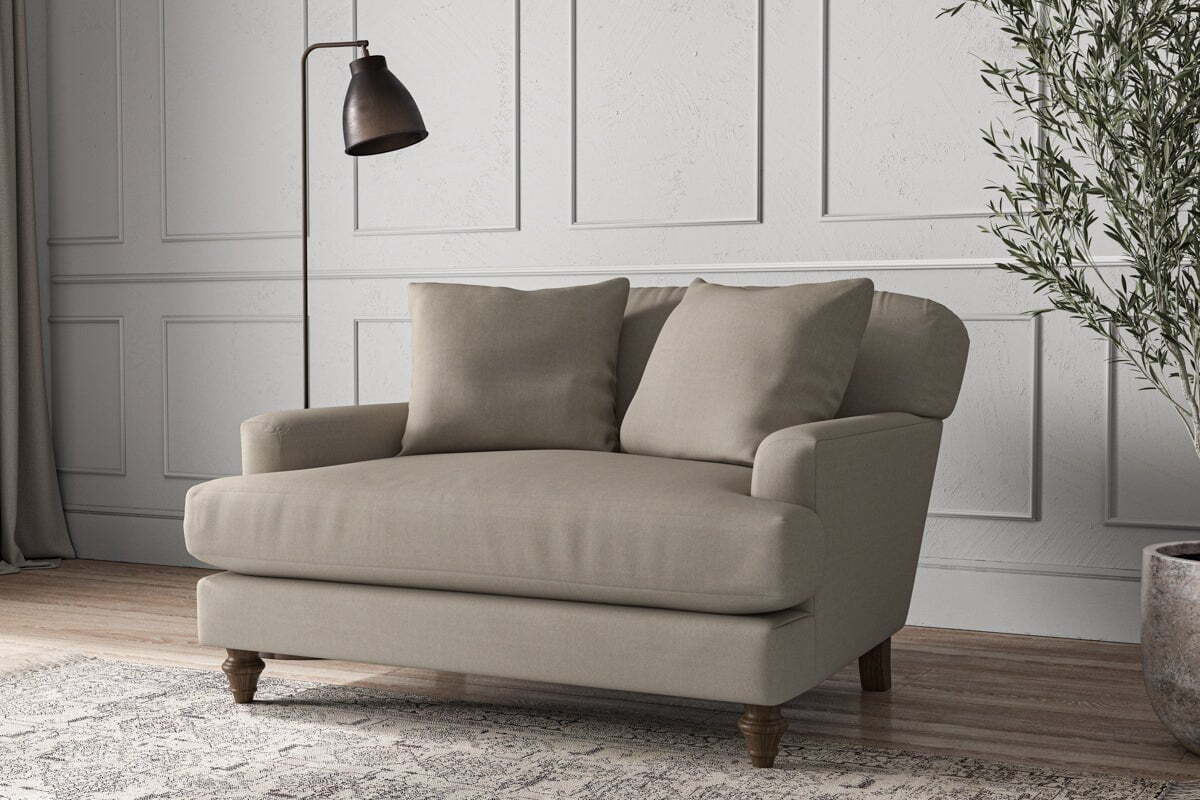 Deni Love Seat - Recycled Cotton Flax