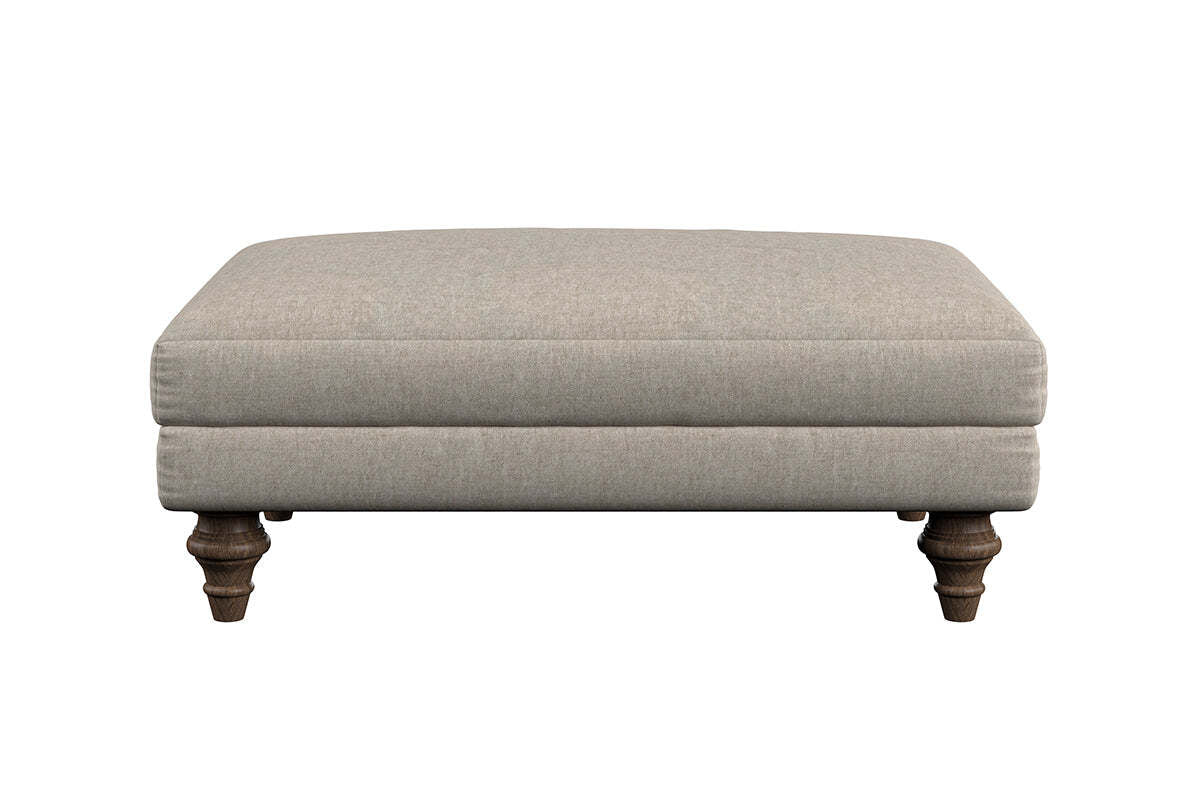 Deni Medium Footstool - Brera Linen Charcoal