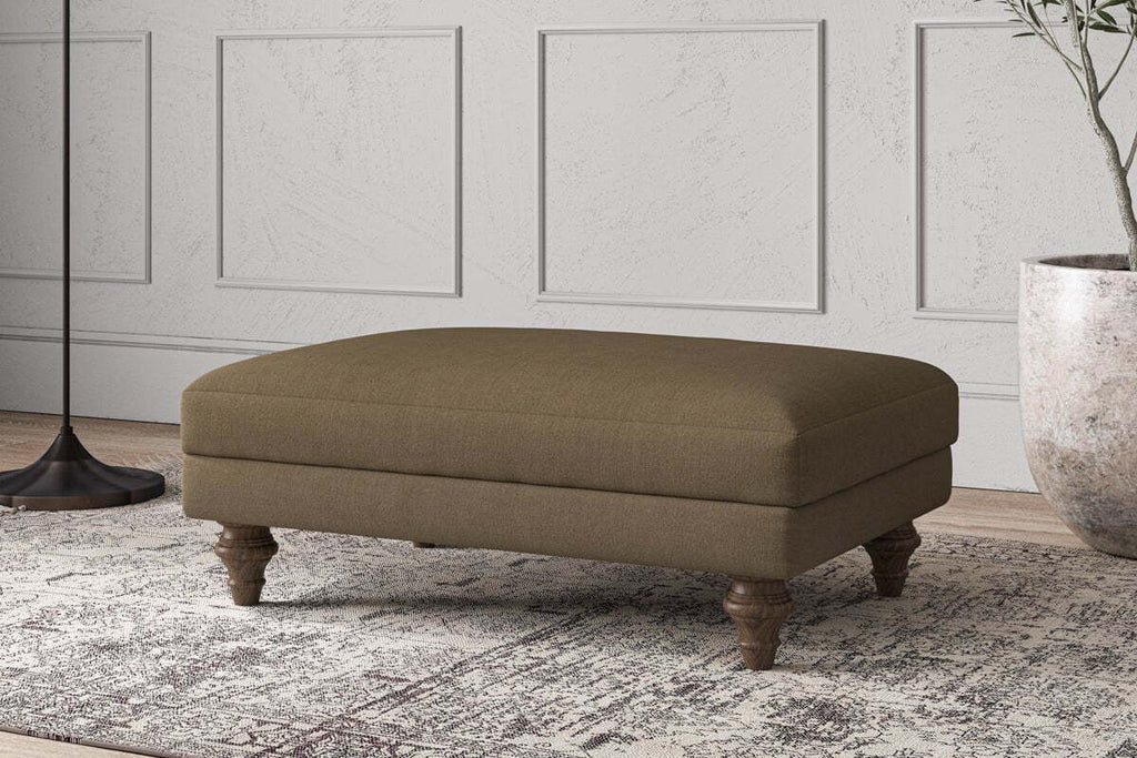 Deni Medium Footstool - Brera Linen Chestnut
