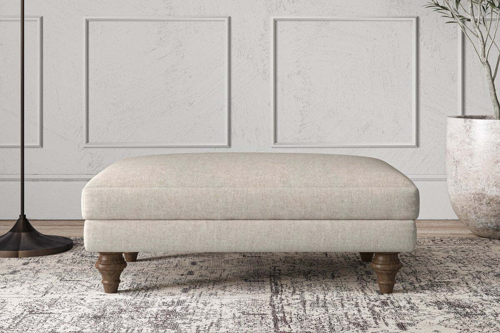 Deni Medium Footstool - Brera Linen Natural