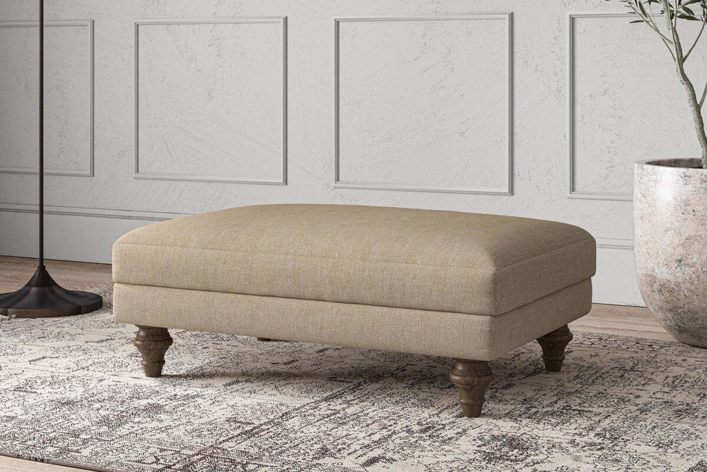 Deni Medium Footstool - Brera Linen Pebble