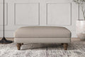 Deni Medium Footstool - Recycled Cotton Flax