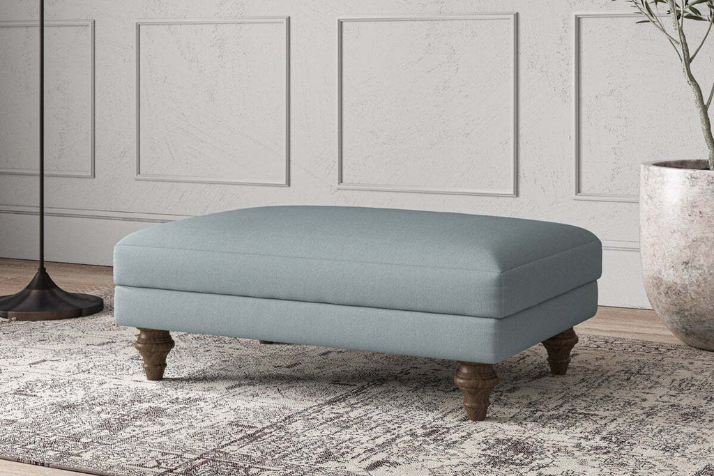 Deni Medium Footstool - Recycled Cotton Horizon