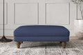 Deni Medium Footstool - Recycled Cotton Navy
