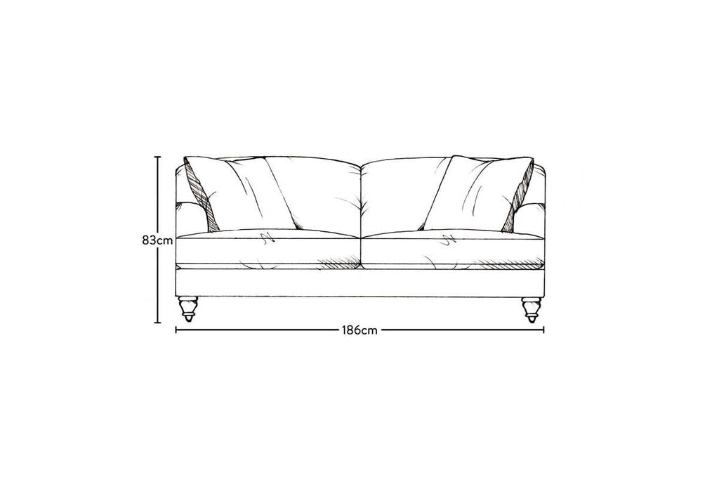 Deni Medium Sofa - Recycled Cotton Seaspray