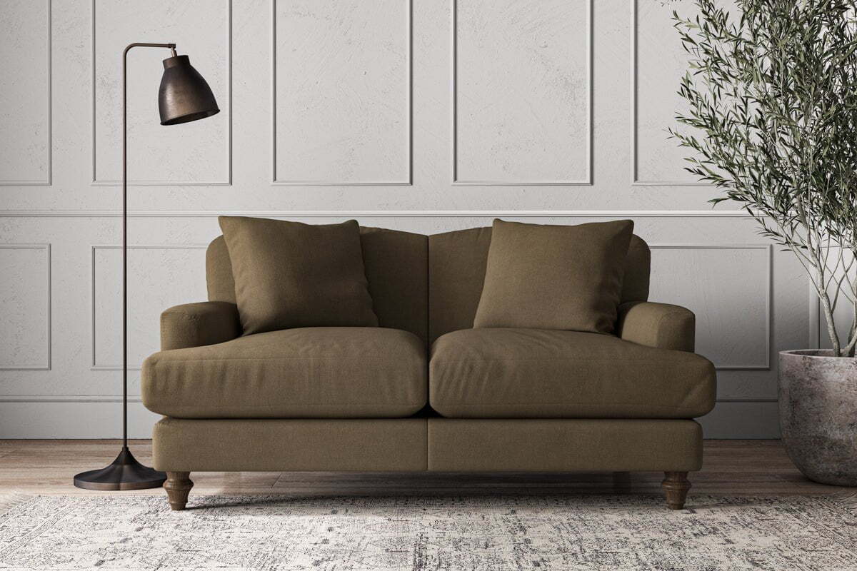 Deni Small Sofa - Brera Linen Chestnut