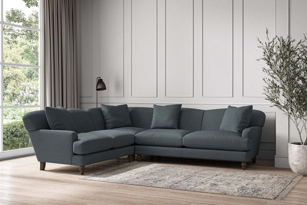 Deni Super Grand Left Hand Corner Sofa - Brera Linen Dusk