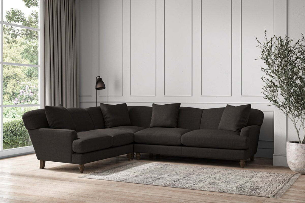 Deni Super Grand Left Hand Corner Sofa - Brera Linen Espresso