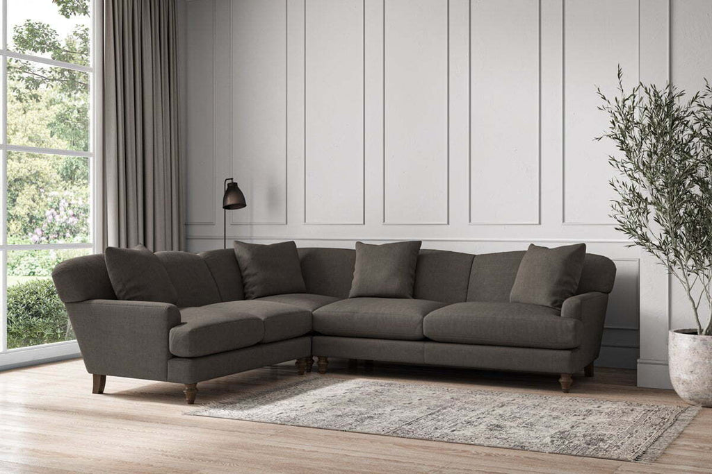 Deni Super Grand Left Hand Corner Sofa - Brera Linen Granite