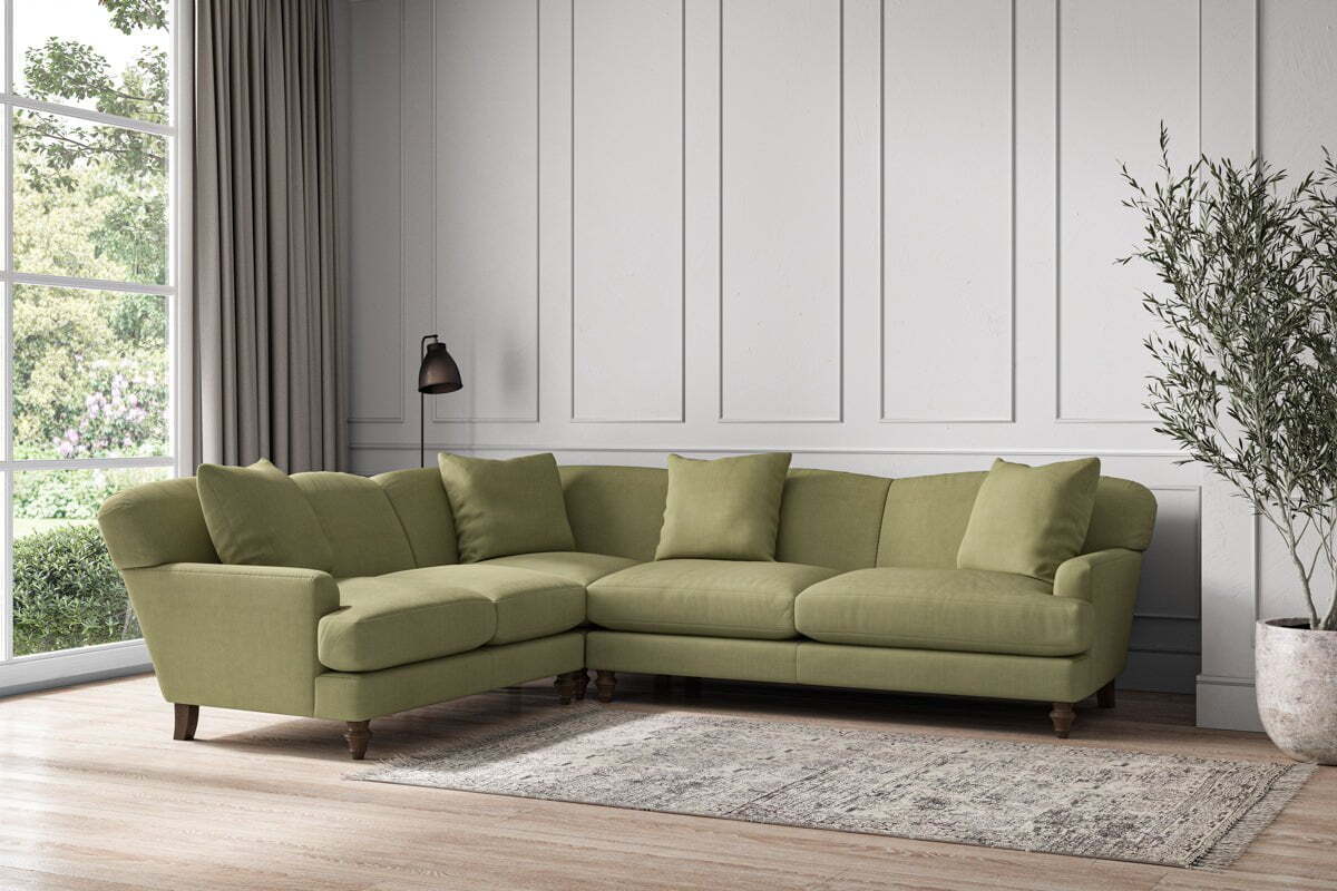 Deni Super Grand Left Hand Corner Sofa - Brera Linen Sage