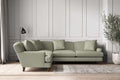 Deni Super Grand Left Hand Corner Sofa - Recycled Cotton Seaspray