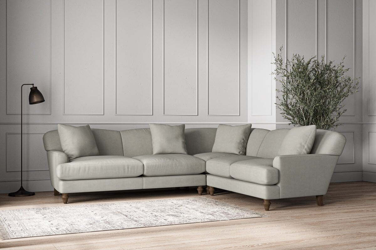 Deni Super Grand Right Hand Corner Sofa - Brera Linen Smoke