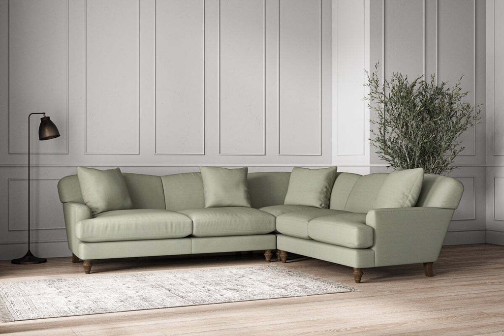 Deni Super Grand Right Hand Corner Sofa - Recycled Cotton Seaspray