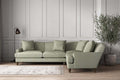 Deni Super Grand Right Hand Corner Sofa - Recycled Cotton Seaspray