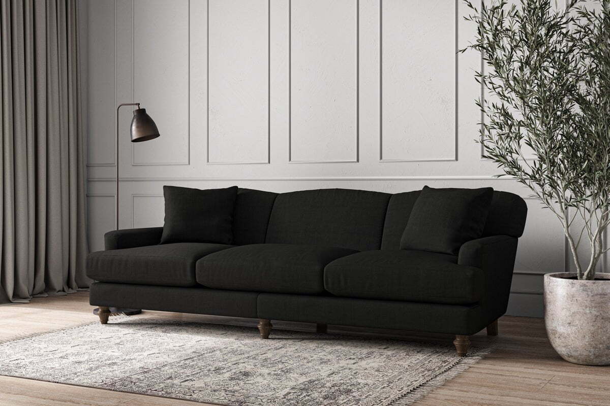 Deni Super Grand Sofa - Brera Linen Charcoal