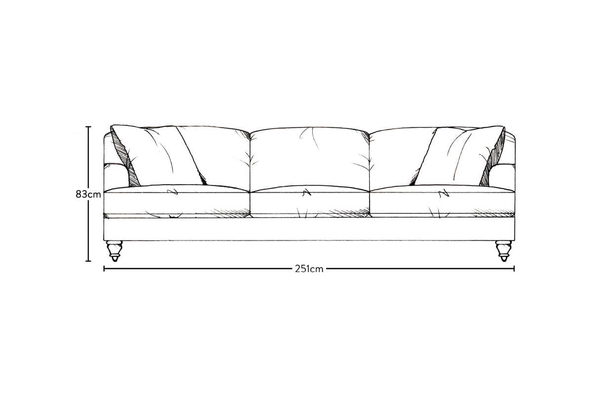 Deni Super Grand Sofa - Brera Linen Chestnut