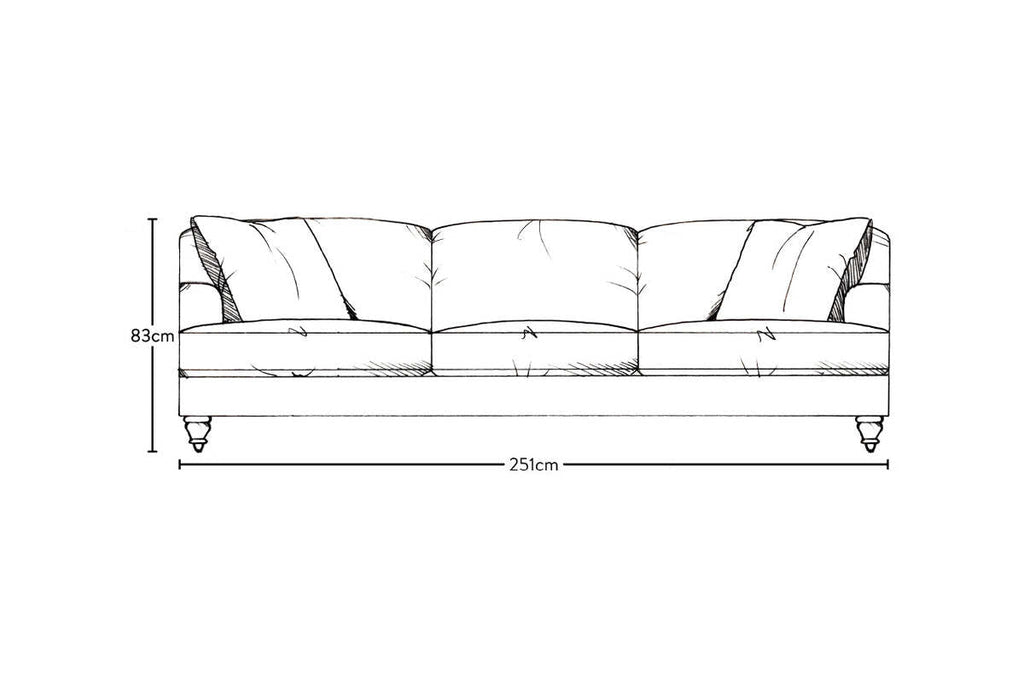 Deni Super Grand Sofa - Brera Linen Pebble