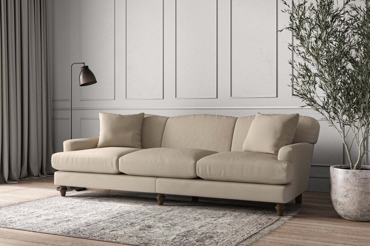 Deni Super Grand Sofa - Recycled Cotton Stone