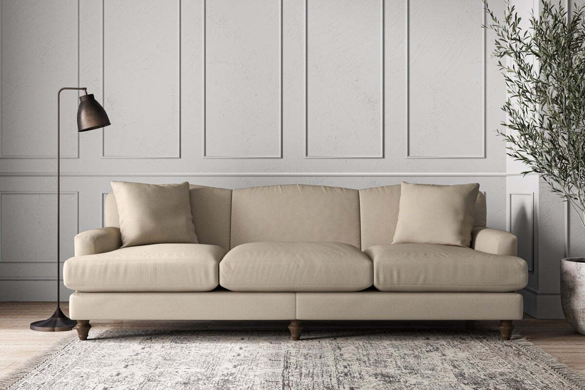 Deni Super Grand Sofa - Recycled Cotton Stone