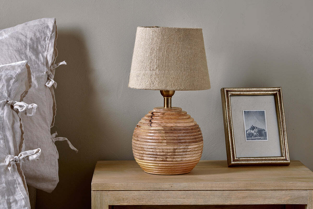 Drisana Mango Wood Bedside Table Lamp Base