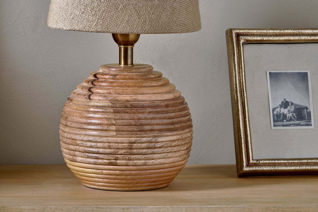 Drisana Mango Wood Bedside Table Lamp Base