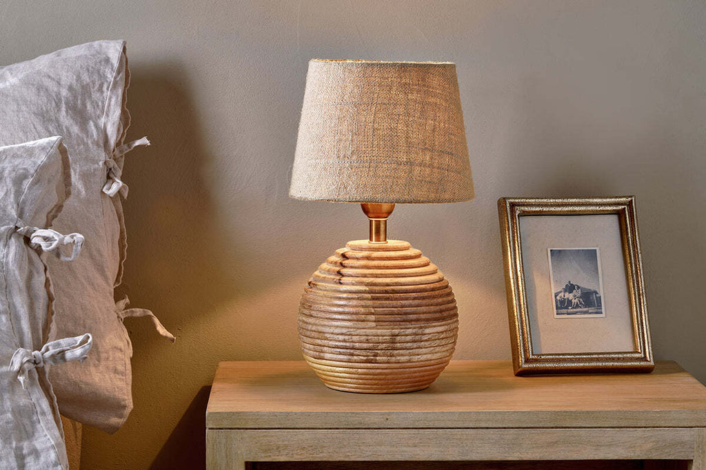 Drisana Mango Wood Bedside Table Lamp Base
