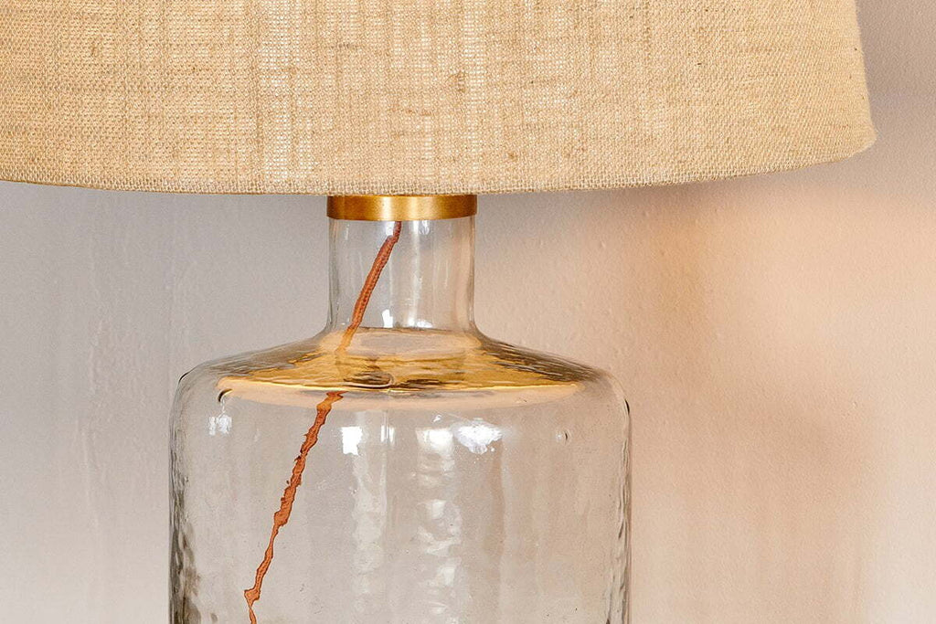 Edina Recycled Glass Table Lamp Base - Clear - Small