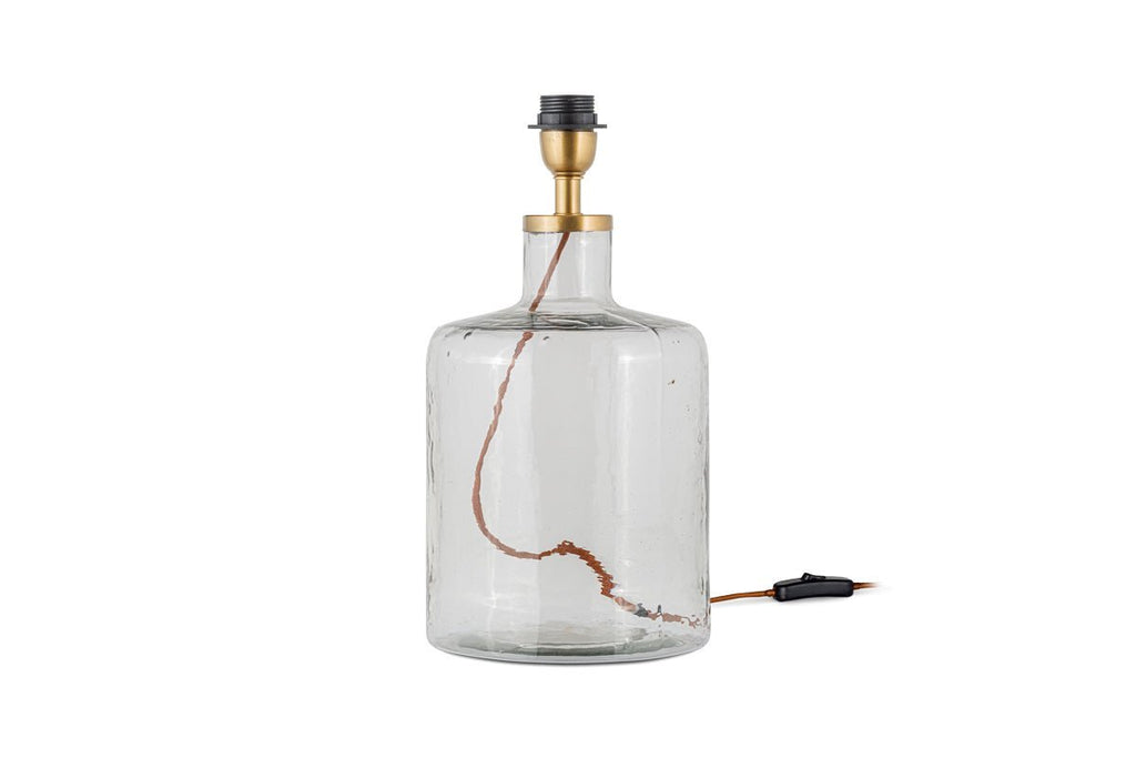 Edina Recycled Glass Table Lamp Base - Clear - Small