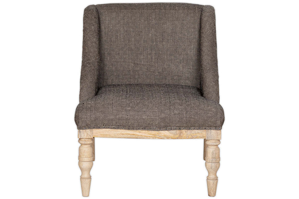 Elbu Deconstructed Jacquard Weave Armchair - Charcoal