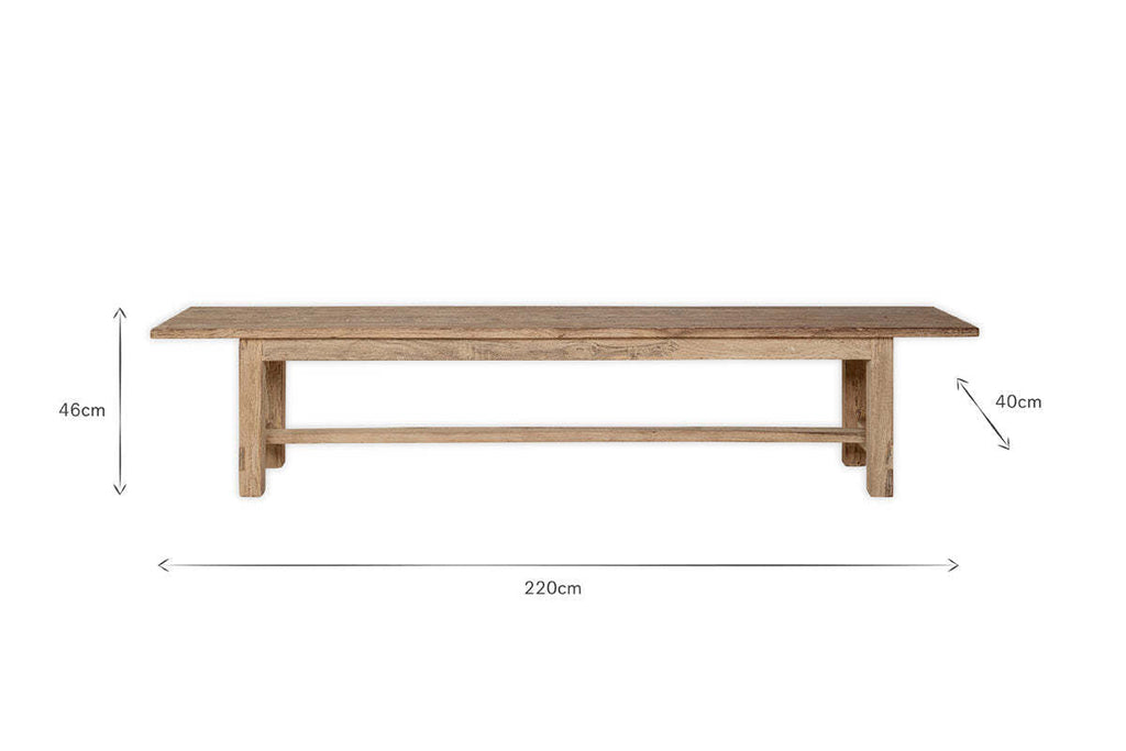 Fioni Reclaimed Wood Bench - Natural