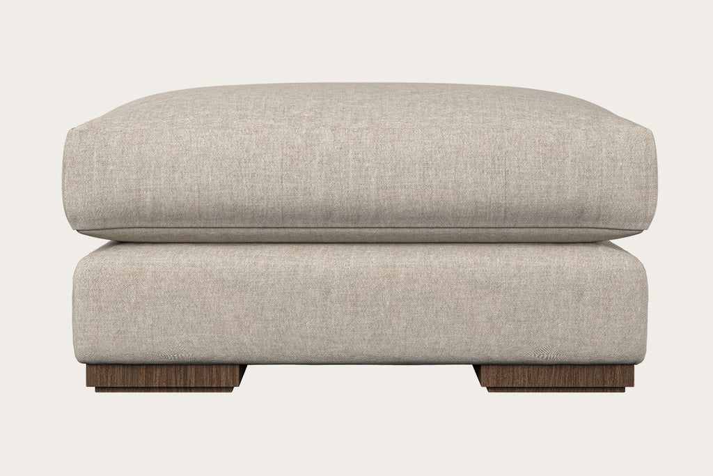 Guddu Grand Footstool - Brera Linen Natural