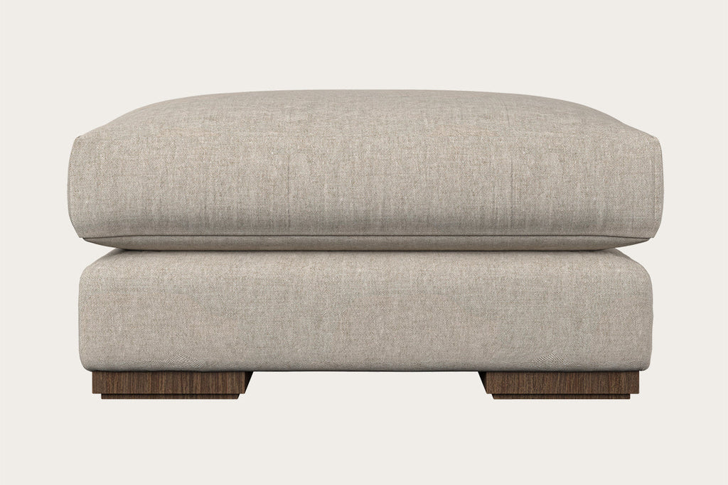 Guddu Large Footstool - Brera Linen Natural