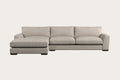 Guddu Large Left Hand Chaise Sofa - Brera Linen Natural