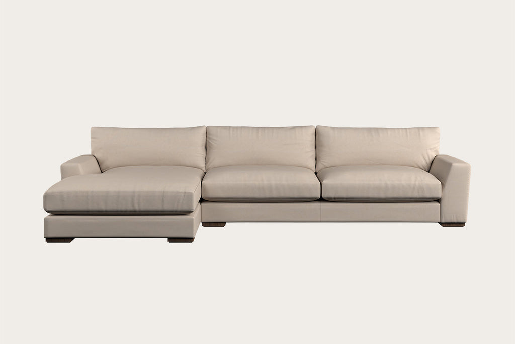 Guddu Large Left Hand Corner Sofa - Brera Linen Granite