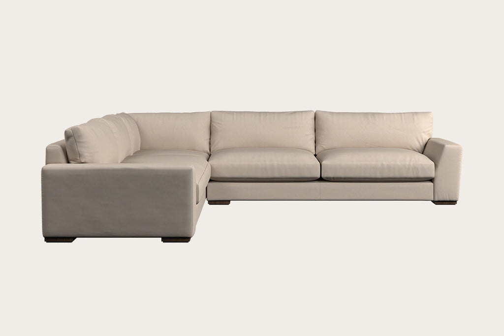Guddu Large Left Hand Corner Sofa - Brera Linen Indigo