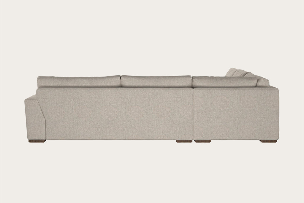 Guddu Grand Right Hand Chaise Sofa - Recycled Cotton Seaspray