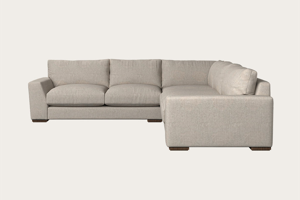 Guddu Grand Right Hand Chaise Sofa - Recycled Cotton Seaspray