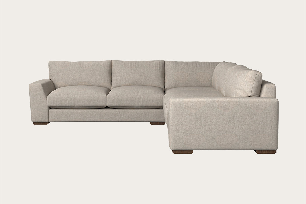 Guddu Large Left Hand Corner Sofa - Brera Linen Natural
