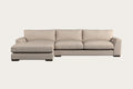 Guddu Large Left Hand Chaise Sofa - Recycled Cotton Natural